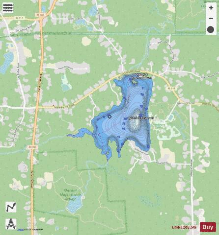 Quidnick Reservoir depth contour Map - i-Boating App - Streets