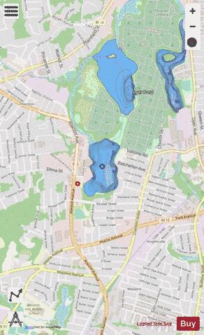 Randall Pond Providence depth contour Map - i-Boating App - Streets