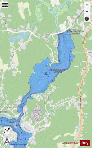 Smith And Sayles Reservoir depth contour Map - i-Boating App - Streets