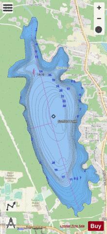 Stafford Pond Newport depth contour Map - i-Boating App - Streets