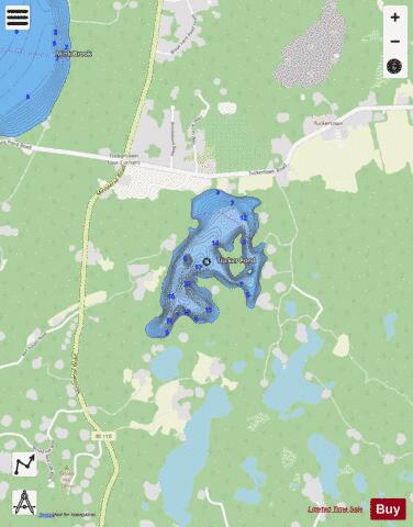 Tucker Pond depth contour Map - i-Boating App - Streets