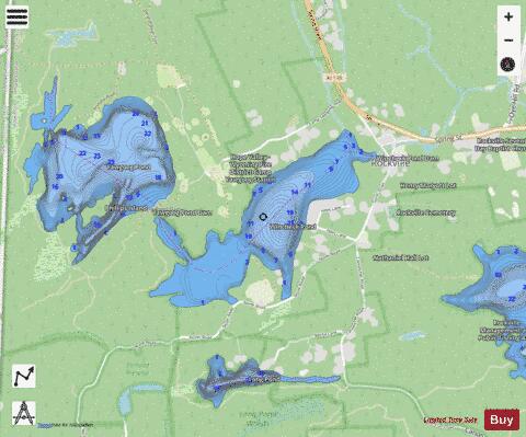 Wincheck Pond depth contour Map - i-Boating App - Streets