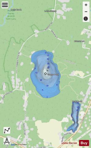 Yawgoo Pond depth contour Map - i-Boating App - Streets
