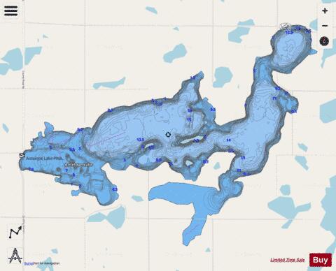 Antelope Lake / Indian Springs Lake depth contour Map - i-Boating App - Streets