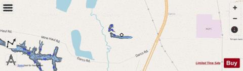 Darco Pond 1 depth contour Map - i-Boating App - Streets