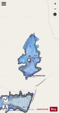Lake Catharine depth contour Map - i-Boating App - Streets