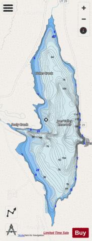 Joes Valley Reservoir depth contour Map - i-Boating App - Streets