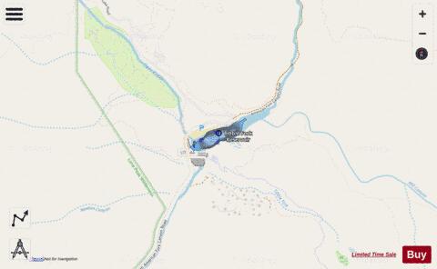 Tibble Fork Reservoir depth contour Map - i-Boating App - Streets