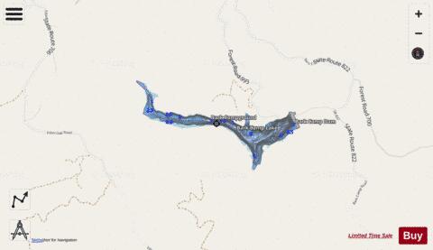Bark Camp Lake depth contour Map - i-Boating App - Streets