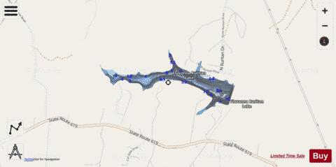 Fluvanna Ruritan Lake depth contour Map - i-Boating App - Streets