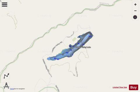Hidden Valley Lake depth contour Map - i-Boating App - Streets