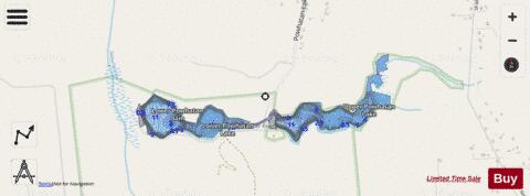 Lower Powhatan Lake depth contour Map - i-Boating App - Streets