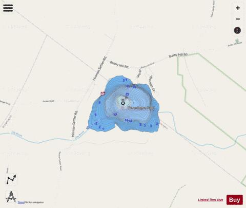 Brownington Pond Brownington Derby depth contour Map - i-Boating App - Streets