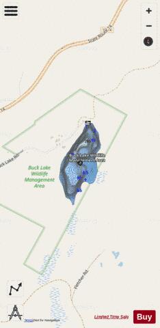Buck Lake Nbsp Woodbury depth contour Map - i-Boating App - Streets