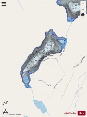 East Long Pond Woodbury depth contour Map - i-Boating App - Streets