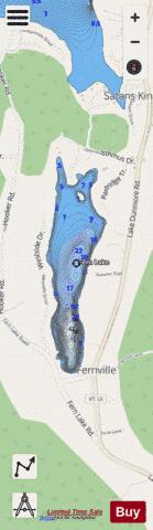 Fern Lake Leicester depth contour Map - i-Boating App - Streets