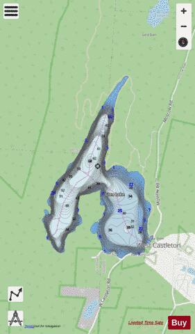 Glen Lake Nbsp Benson Castleton Fair Haven depth contour Map - i-Boating App - Streets