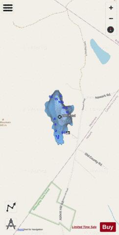 Jobs Pond Westmore depth contour Map - i-Boating App - Streets