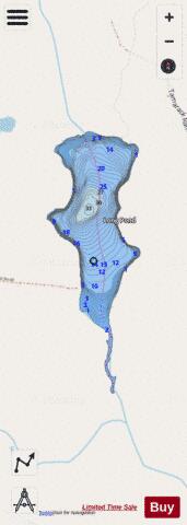 Long Pond Greensboro depth contour Map - i-Boating App - Streets