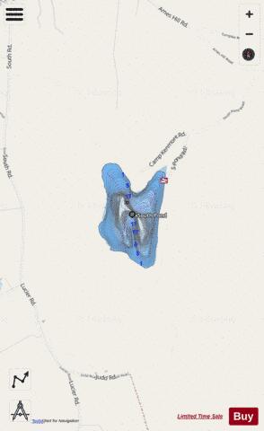 South Pond Marlboro depth contour Map - i-Boating App - Streets