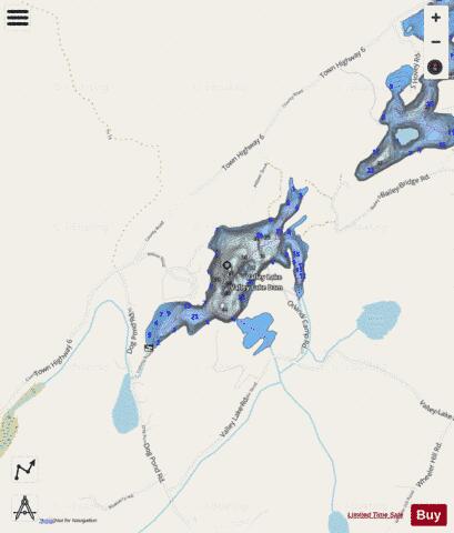 Valley Lake Dog Pond Woodbury depth contour Map - i-Boating App - Streets