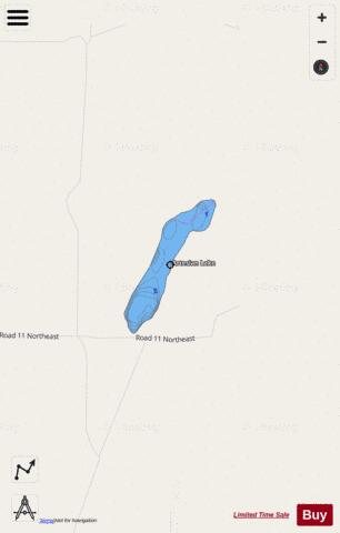 Artesian Lake,  Grant County depth contour Map - i-Boating App - Streets