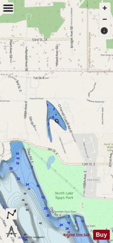 Bowman Lake,  Pierce County depth contour Map - i-Boating App - Streets