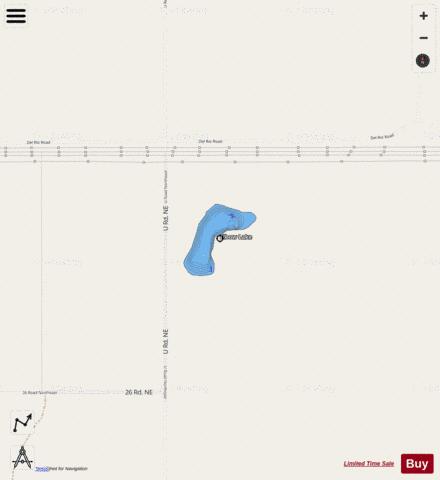 Elbow Lake,  Douglas County depth contour Map - i-Boating App - Streets