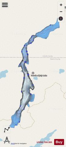 Fourth Of July Lake,  Adams County Page depth contour Map - i-Boating App - Streets