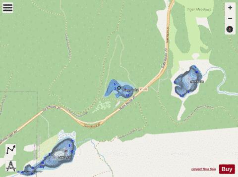 Frater Lake,  Pend Oreille County depth contour Map - i-Boating App - Streets