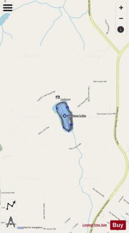 Jackson Lake,  Pierce County depth contour Map - i-Boating App - Streets