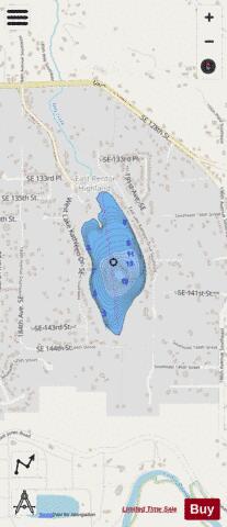 Kathleen Lake,  King County depth contour Map - i-Boating App - Streets