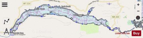 Lake Merwin depth contour Map - i-Boating App - Streets