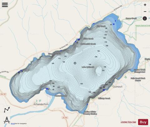 Lake Quinault depth contour Map - i-Boating App - Streets