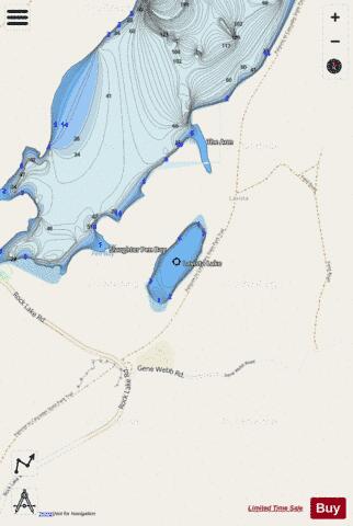 Lavista Lake,  Whitman County depth contour Map - i-Boating App - Streets