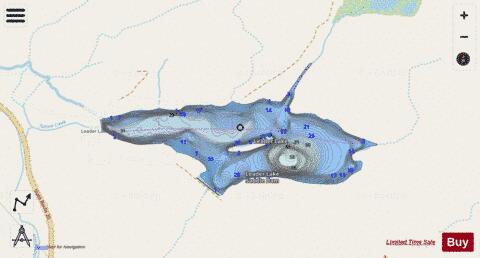 Leader Lake,  Okanogan County depth contour Map - i-Boating App - Streets