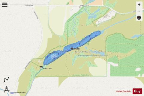 Mesa Lake,  Franklin County depth contour Map - i-Boating App - Streets