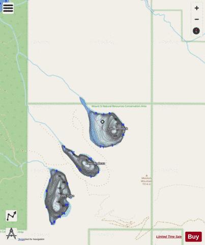 Moolock Lake,  King County depth contour Map - i-Boating App - Streets