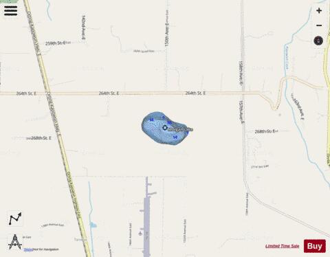 Morgan Lake,  Pierce County depth contour Map - i-Boating App - Streets