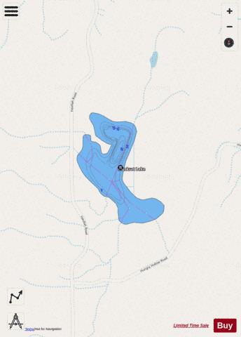 Muskrat Lake,  Okanogan County depth contour Map - i-Boating App - Streets