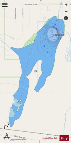 Pitman Lake,  Thurston County depth contour Map - i-Boating App - Streets