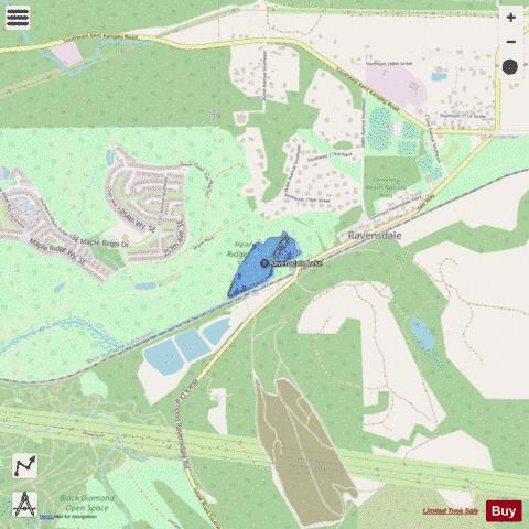 Ravensdale Lake,  King County depth contour Map - i-Boating App - Streets