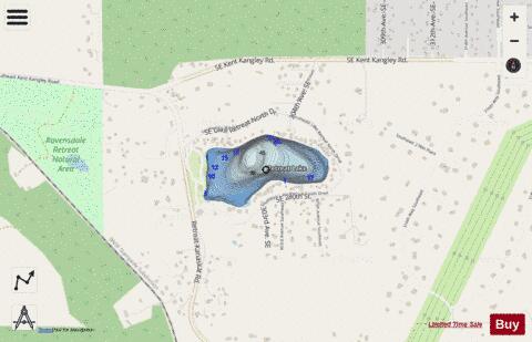 Retreat Lake depth contour Map - i-Boating App - Streets