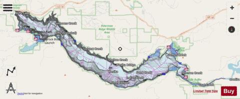Riffe Lake depth contour Map - i-Boating App - Streets
