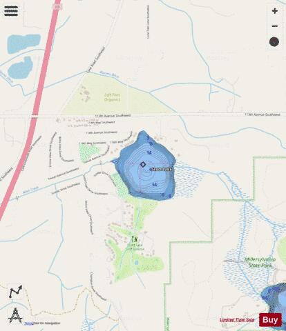 Scott Lake,  Thurston County depth contour Map - i-Boating App - Streets