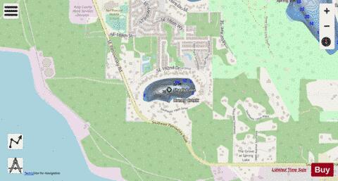 Shady Lake,  King County depth contour Map - i-Boating App - Streets