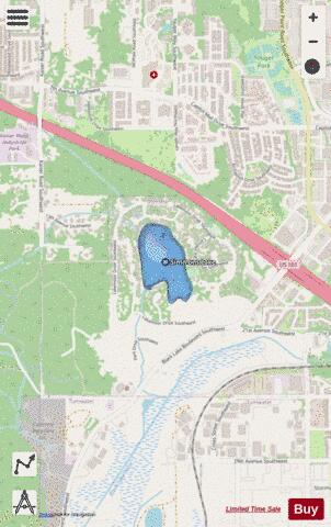 Simmons Ken Lake,  Thurston County depth contour Map - i-Boating App - Streets