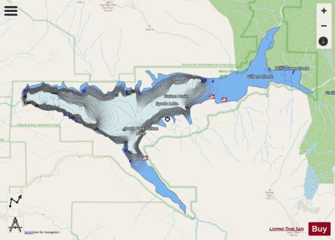 Spada Lake depth contour Map - i-Boating App - Streets