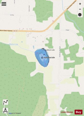 Squalicum Lake,  Whatcom County depth contour Map - i-Boating App - Streets