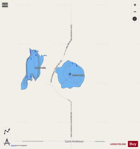 Stallard Lake,  Douglas County depth contour Map - i-Boating App - Streets